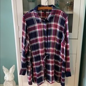 Lane Bryant women’s sz 22/24 flannel shirt euc